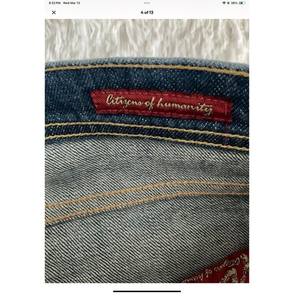 Citizens Of Humanity Ingrid #002 Low Waist Flare Jeans Women’s Sz 28 Medium Blue - Picture 3 of 12